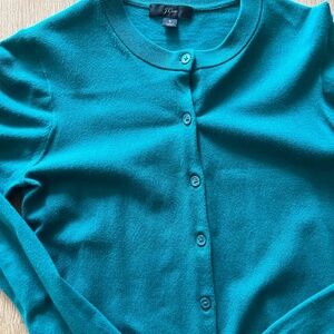 J.Crew cotton blend cardigan emerald green S